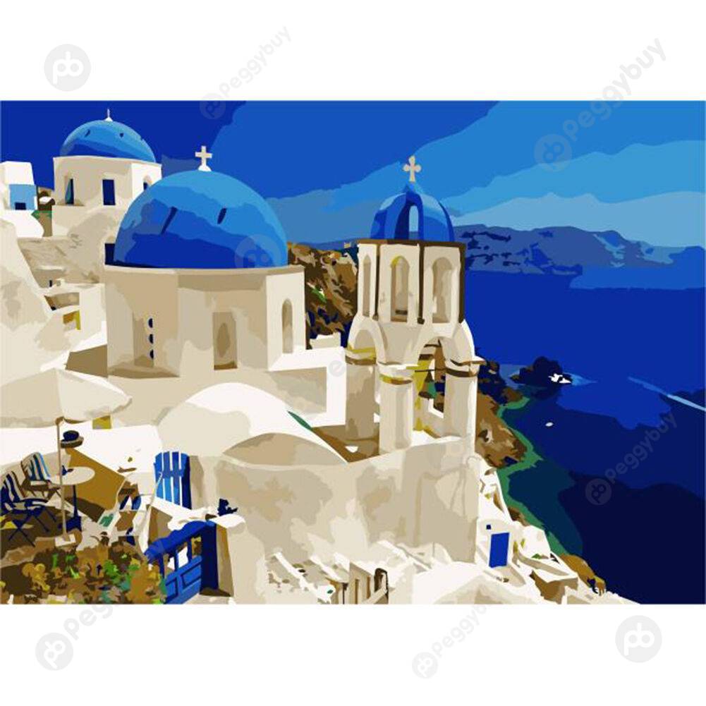 

40*50CM Paint By Numbers-Seaside Castle, 501 Original