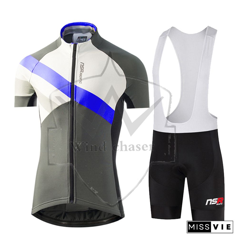 New Nsr Summer Short Sleeve Cycling Jersey Set Breathable Racing Sport Bicycle Jersey Cycling Clothing 여름 자전거 의류