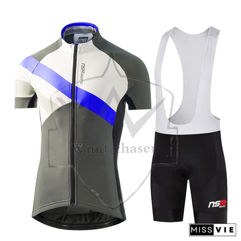 New Nsr Summer Short Sleeve Cycling Jersey Set Breathable Racing Sport Bicycle Jersey Cycling Clothing 여름 자전거 의류