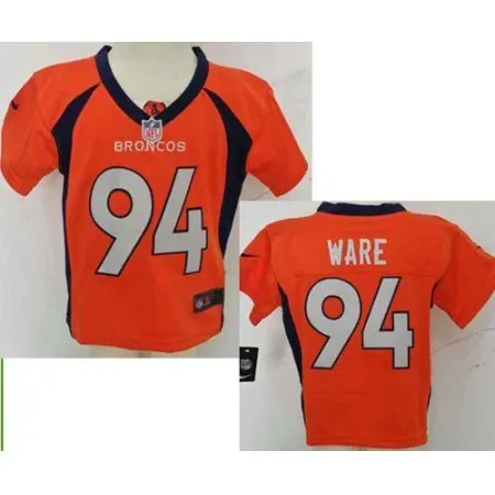 Toddler  Broncos #94 DeMarcus Ware Orange Team Color Stitched NFL Elite Jersey