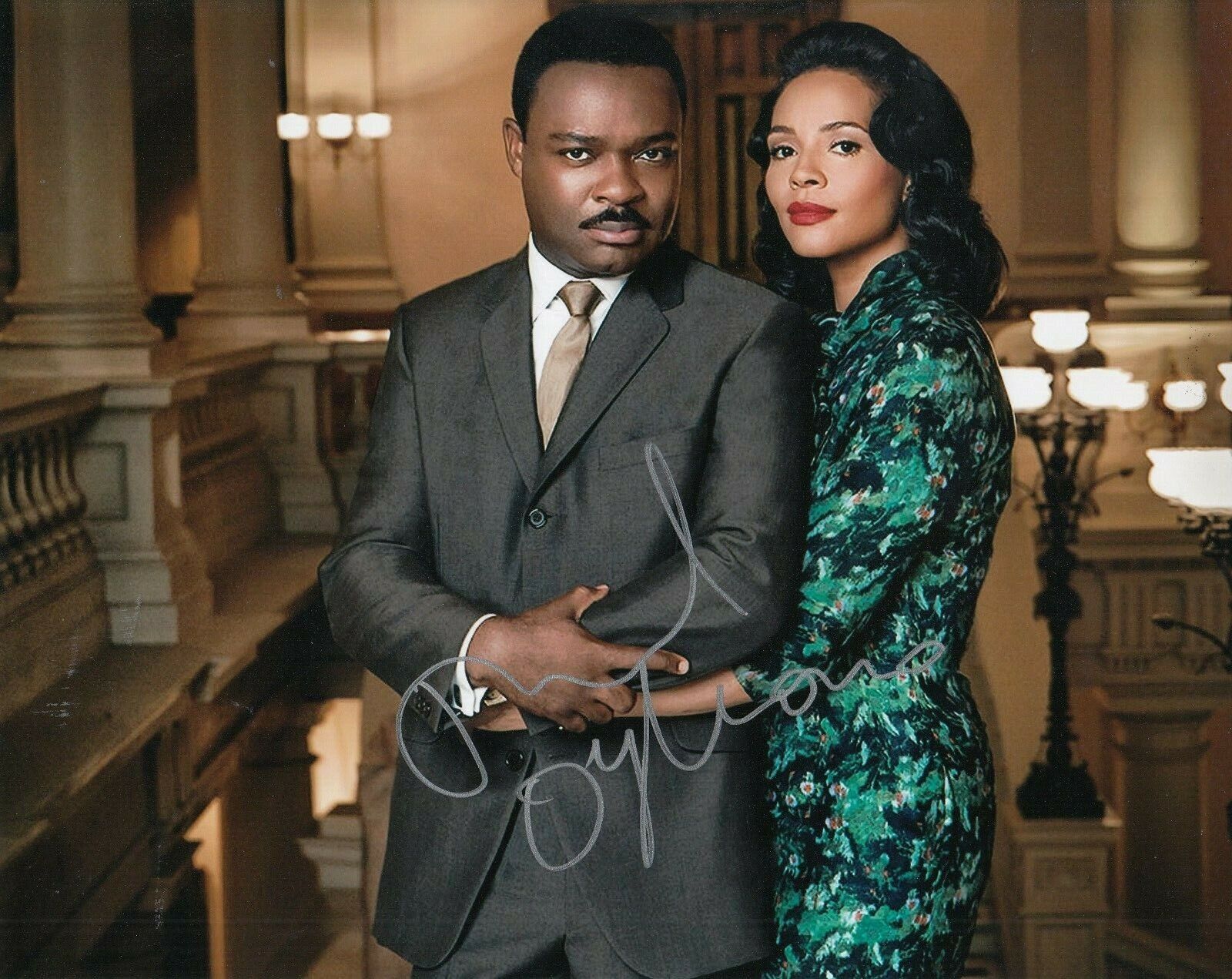 DAVID OYELOWO signed (SELMA) MOVIE 8X10 Photo Poster painting *Dr Martin Luther King* W/COA #1