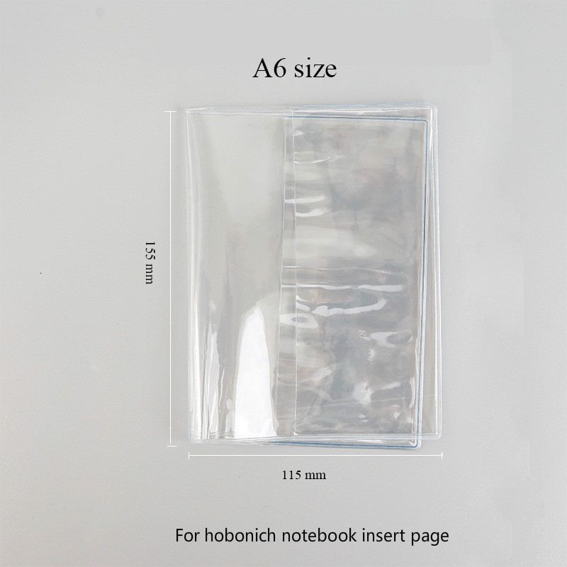 PVC Transparent Protective Sleeve A6 A5 Notebook Forrel Within Core Cover for Note for HO-BO Planner Book Protect Sheath Can