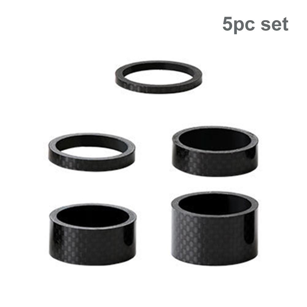 

5pcs/set 28.6mm Carbon Fiber Washers MTB Bike Bicycle Headset Stem Spacers, 501 Original