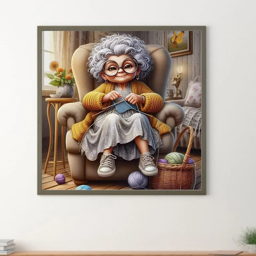 Diamond Painting - Full Round Drill - Grandma(Canvas|30*30cm)