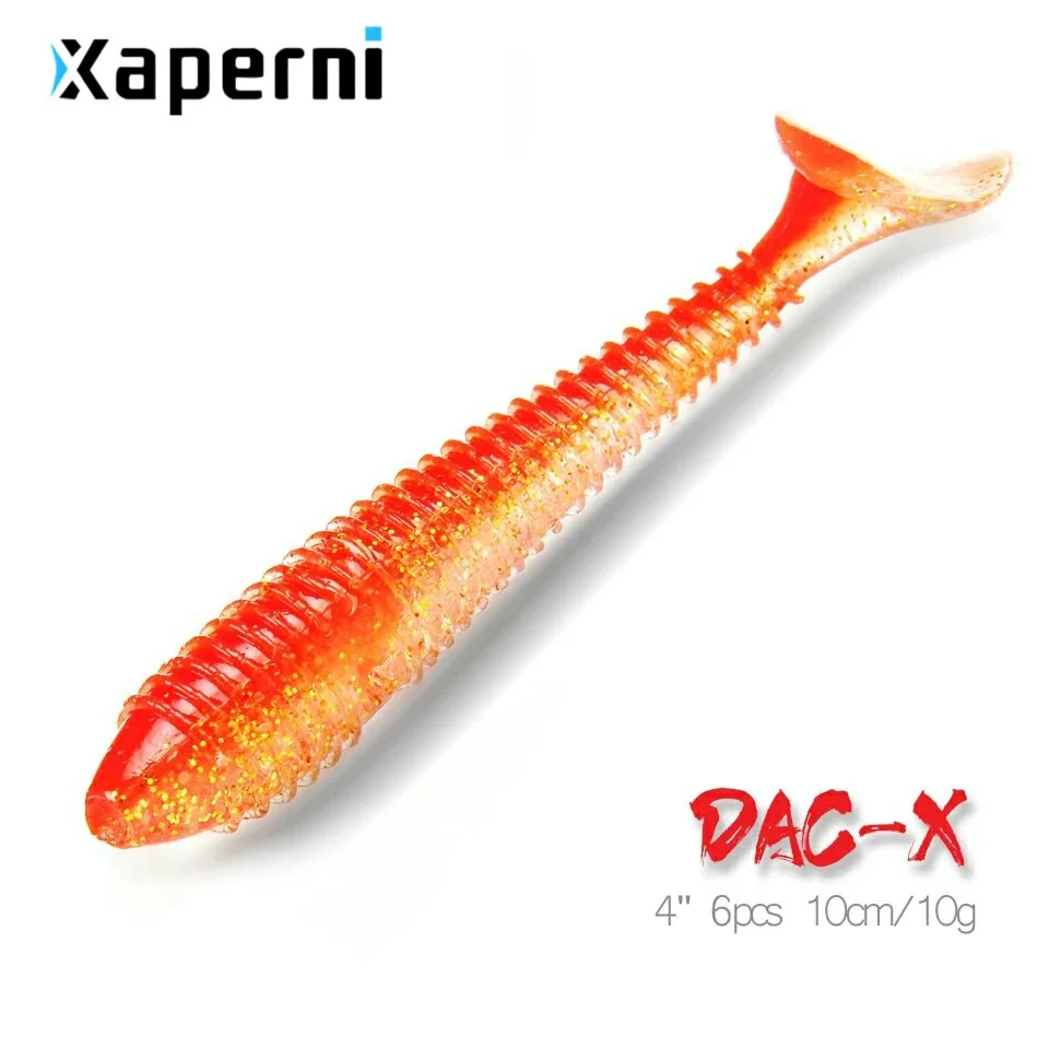 2018 Xaperni hot fishing lure Soft Bait S05 professional Lure 4" 6pcs 10cm/10g quality Carp Artificial Wobblers free shipping