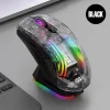 AULA SC630 Wireless mouse transparent RGB with magnetic charging base wired 2.4G Bluetooth three mode Esports gaming mouse