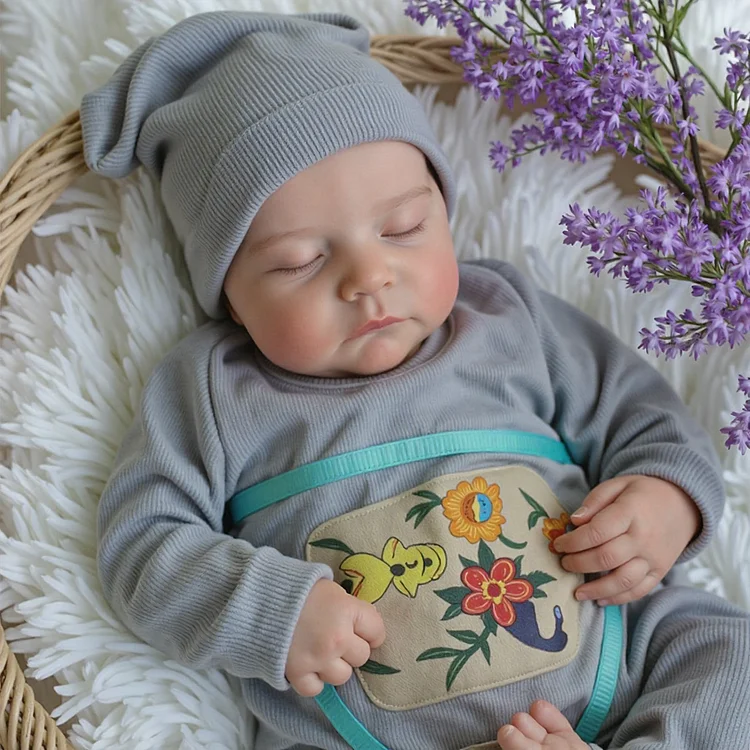 [Reborn Baby Boy] 12'' Lifelike Asleep Newborn Carley Handsome Full Body Silicone Vinyl Reborn Dolls By Dollreborns®
