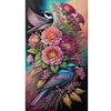 (Grande Taille) Fleurs Et Oiseaux-Peinture Diamant Ronde Compl&egrave;te-40*70CM