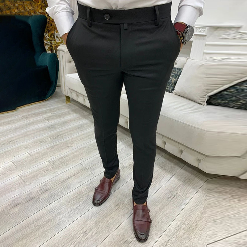 Leisure Business Solid Color Pants