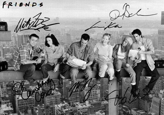 FRIENDS CAST TV SERIES SIGNED AUTOGRAPHED Photo Poster painting POSTER 6 -  POSTAGE