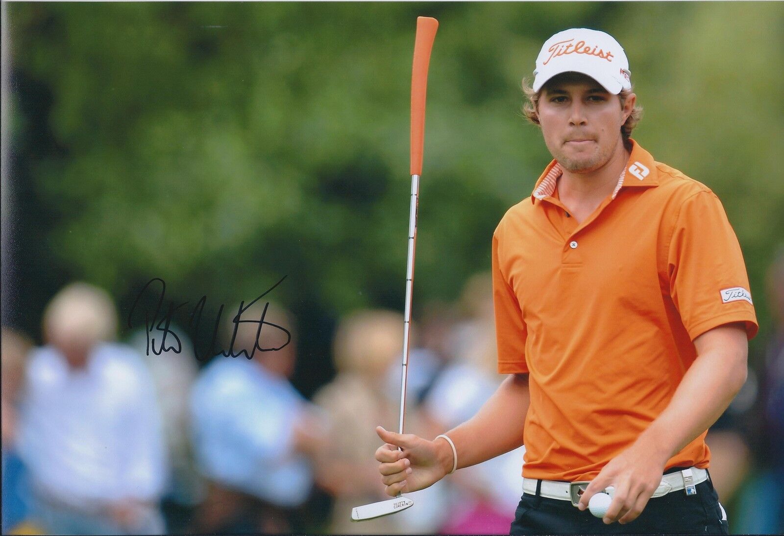 Peter UIHLEIN SIGNED 12x8 Photo Poster painting AFTAL Autograph COA Golf St ANDREWS Scotland