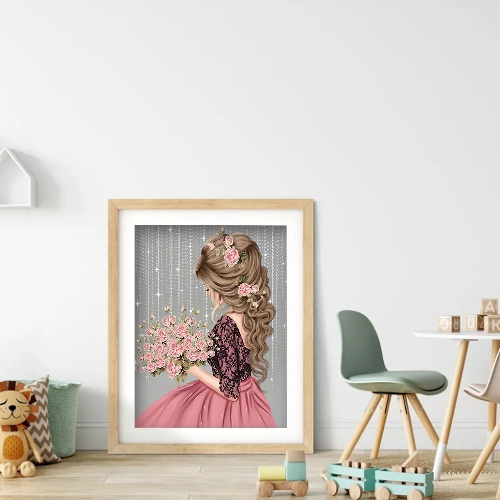 Diamond Painting - Full Round Drill - Girl(30*40cm)