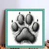 Black Cat'S Paw-18CT Stamped Cross Stitch 20*20cm/7.87*7.87in tapestrymarket
