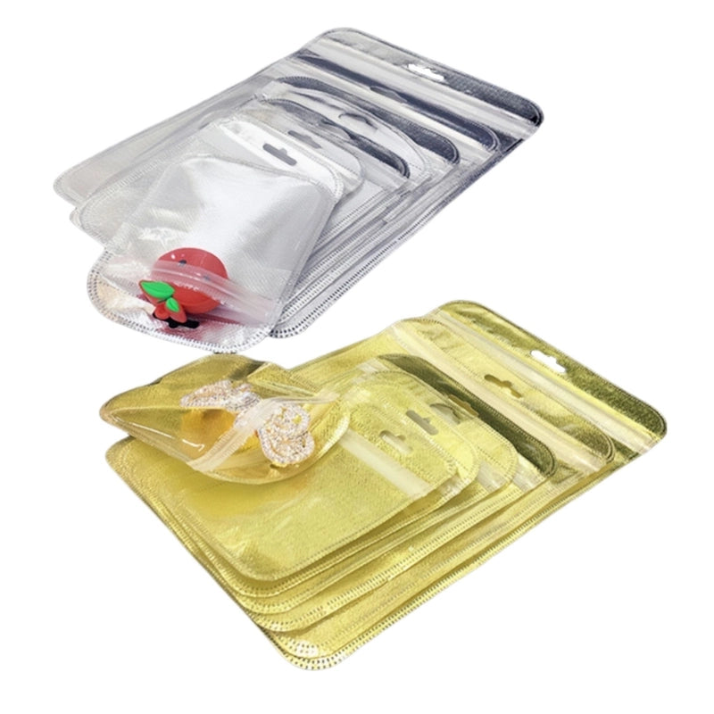 50 PCS/Package Plastic Basic Casual Daily Solid Color Jewelry Packaging Bags
