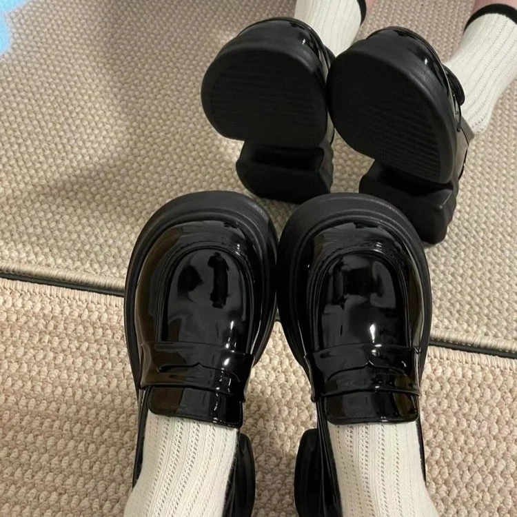 Yyvonne Style Small Leather Shoes Sweet Spring And Autumn High-End Thick Shoes Korean Version Of Jk Happy Shoes Fashion Single Shoes Women's Shoes