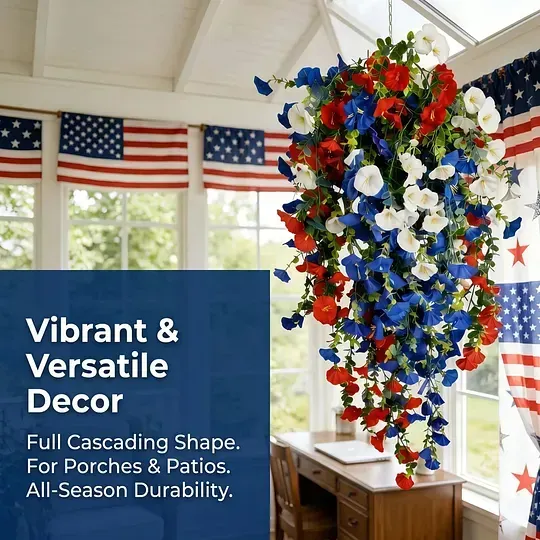 ✨Independence Day Hot Sale❤️🤍💙 🇺🇸 Red. White & Blue Flowers for America's 250th &ndash; Perfect for Porch & Party 💐
