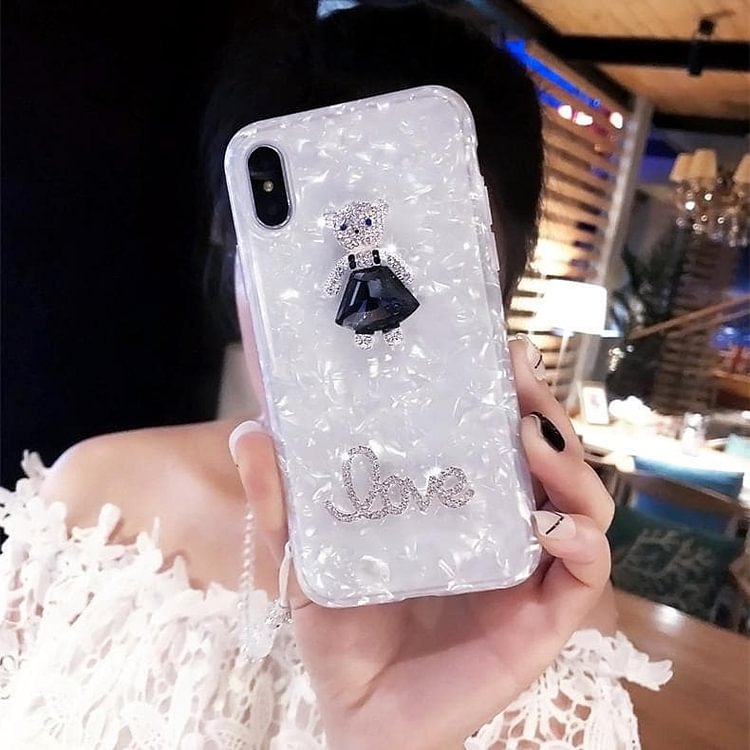Kawaii Crystal Bear Bunny Iphone Case SP1812496