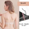 Gioiacombo™ Reggiseno Senza Schienale Fiore Pizzo Design a Forma di U
