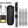 FNIRSI HS-02A 100W Portable Corded Soldering Iron Kit, 3-Speed ​​Rapid Heating, 330-100&deg;F, 3 Preset Temperatures, 6 F245 Soldering Tips, Smart Digital Soldering Pen Tool, Suitable for Electronics Repair