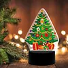 DIY Diamond Painting 7 Color Night Light Lamp Home Decoration Ornament Gift Kit(Christmas Tree)