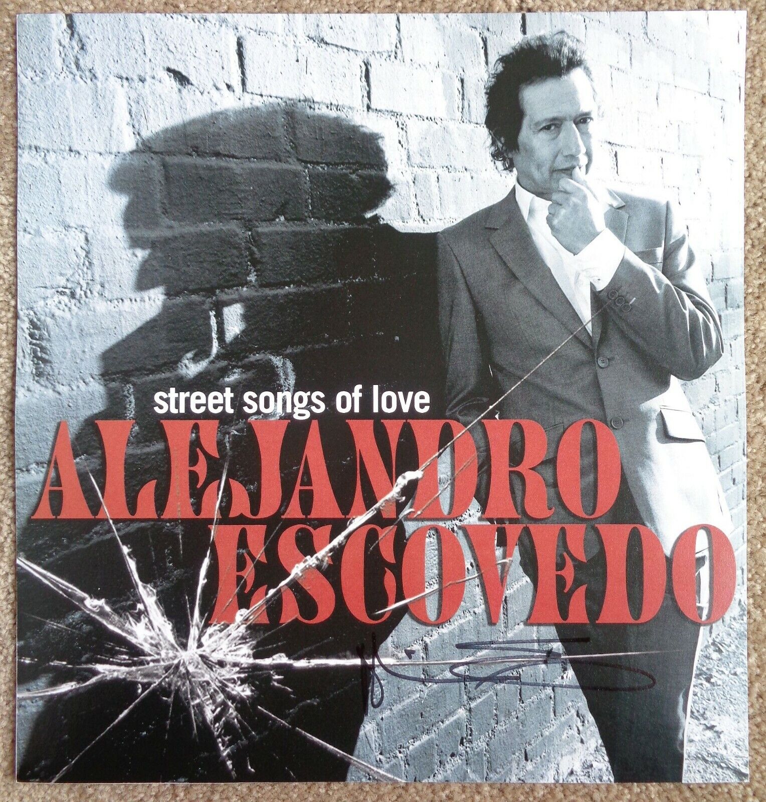 Signed ALEJANDRO ESCOVEDO Album POSTER In-Person w/proof Street Songs Autograph