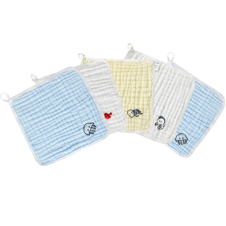 5-pack Baby Bib Cotton Square Towel