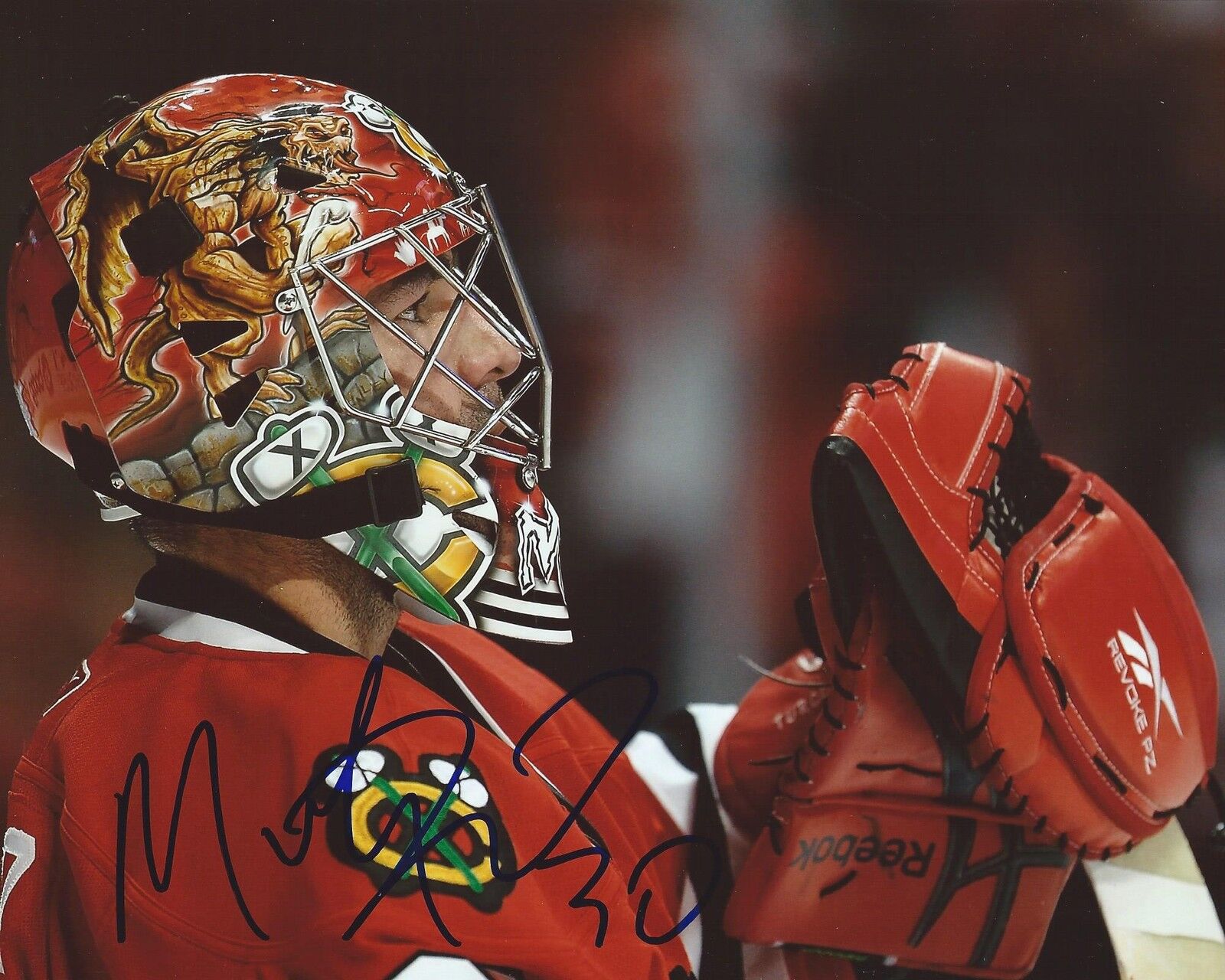 Marty Turco Signed 8×10 Photo Poster painting Chicago Blackhawks Autographed COA