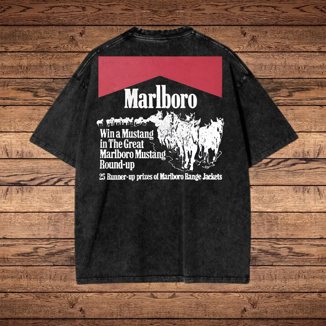 Vintage Graphic Print Washed T-shirt