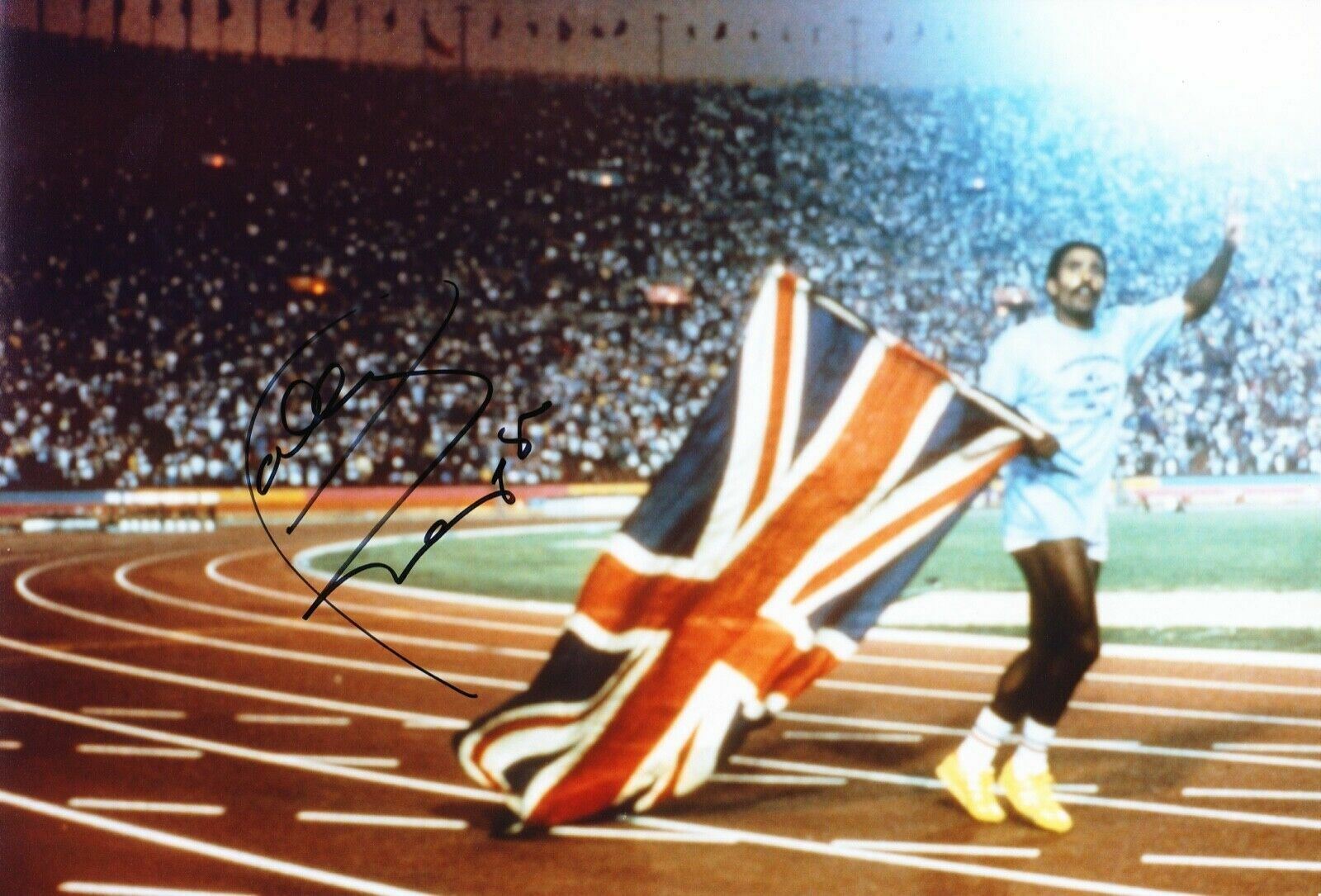 Daley Thompson Signed 12X8 Photo Poster painting Double Olympic Champion AFTAL COA (C)