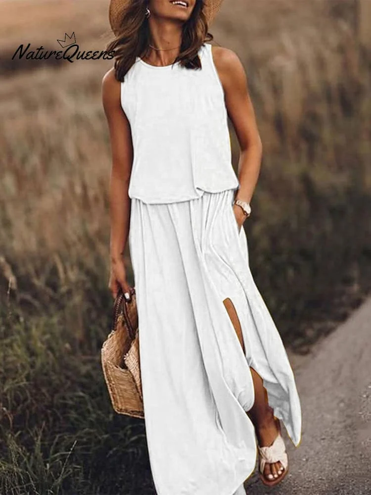 Women's Solid Color Loose Elegant Casual Dress