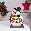 >SALE<2D Flat Wooden Xmas Snowman DIY Diamond Painting Desktop Decorations Home Decor