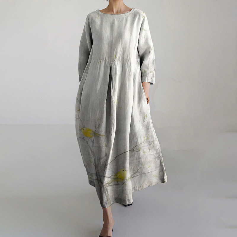 Robin Print Women'S Dress artswardrobe