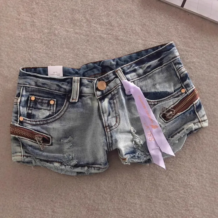 Low Rise Shorts for Women with Figure Hugging Fit and Pockets
