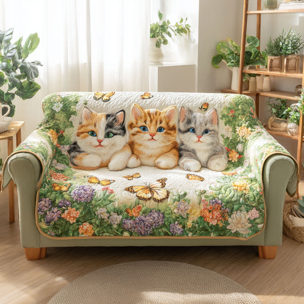 Floral Whiskers Quilted Sofa Cover NCU0TV806 everthome