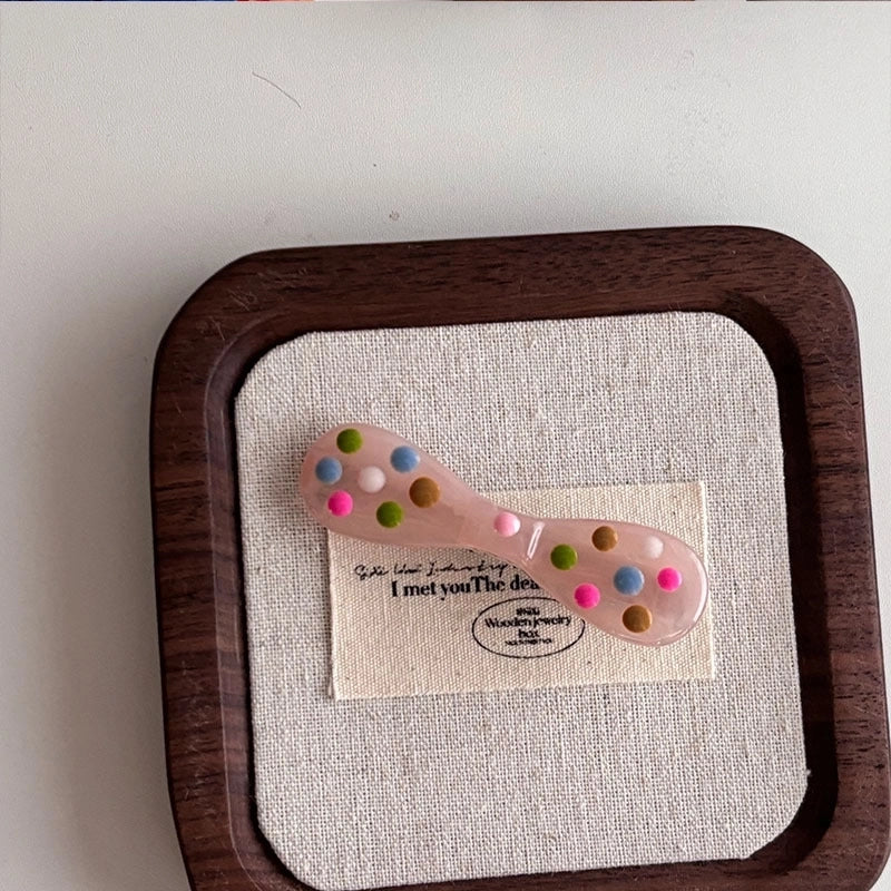 Love Color Oil Dropping Wave Dot Hairpin Dot Side Clip Cute Side Bangs Clip Broken Hairpin Hair Accessories