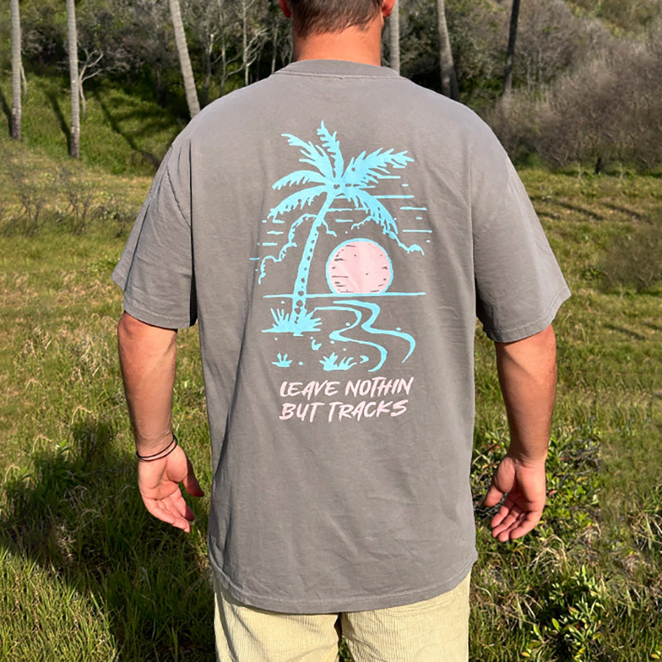 Men's Leave Nothin But Tracks Heavy Graphic T-Shirt