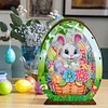 (US Local)3D Wooden Easter Egg Rabbit Special Shaped Diamond Painting Lamp Desk Decor Kits