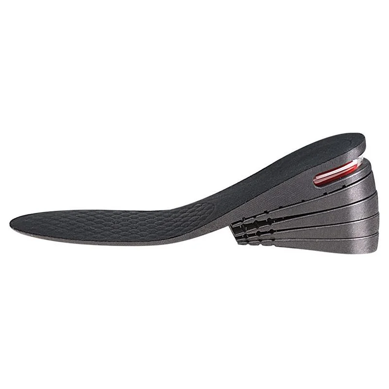 2 Pairs 032 Adjust Inner Height Insole Free Size Cutable Insole, Colour: Black 5 Layers