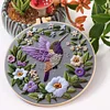 Flower Hummingbird-Embroidery Kit