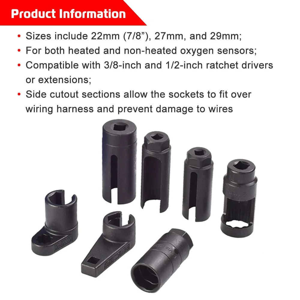 7 Piece Oxygen Sensor Socket Set 6472