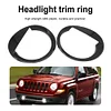 2pcs Car Headlight Cover Frame Protection Front Headlight Cover for Patriot