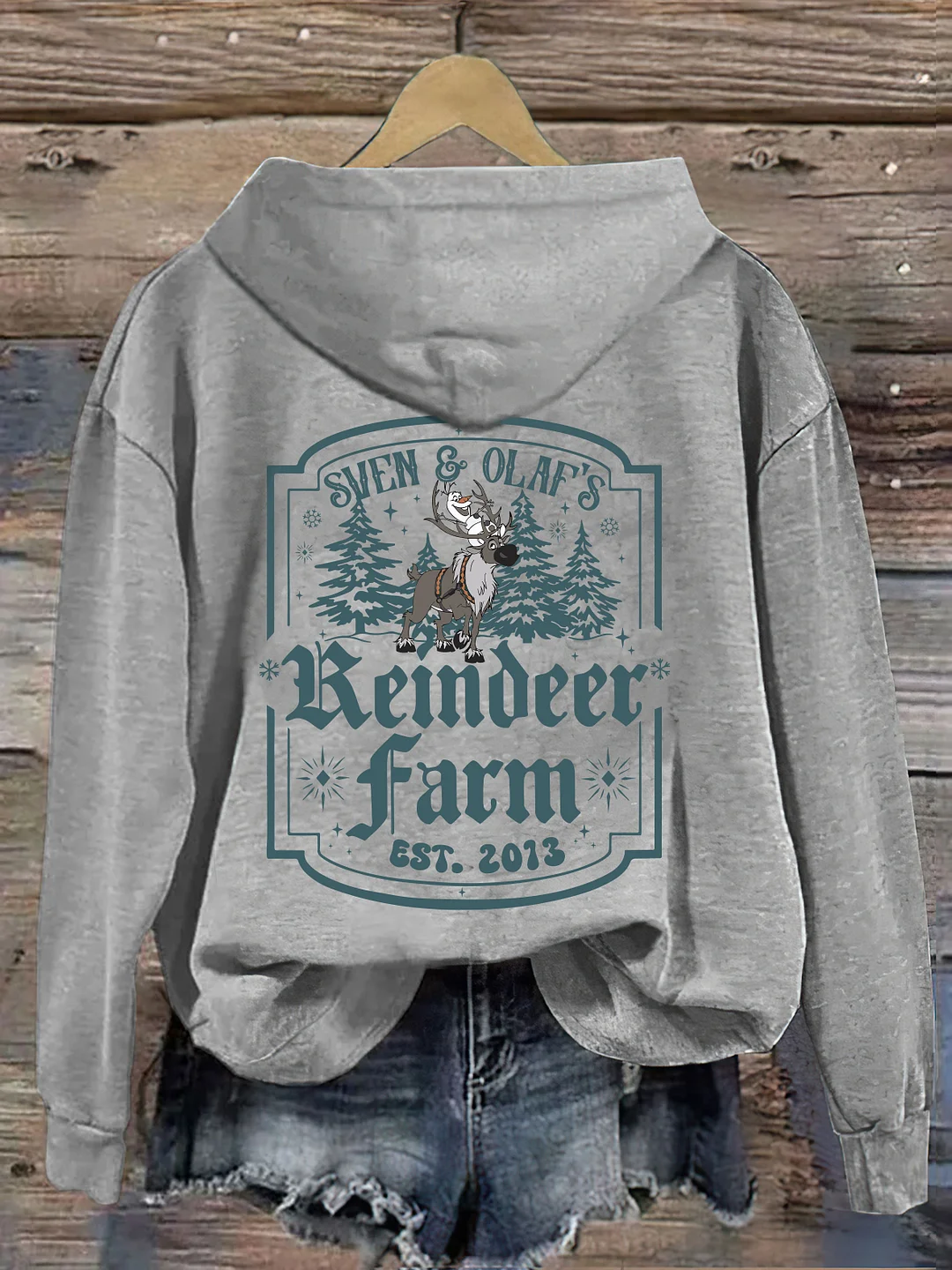 Snowman And Reindeer Christmas Hoodie