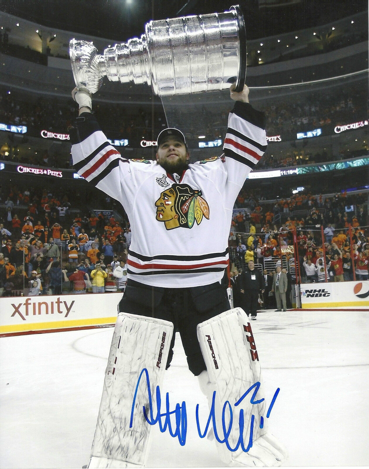 ANTTI NIEMI CHICAGO BLACKHAWKS STANLEY CUP SIGNED 8X10 Photo Poster painting 2