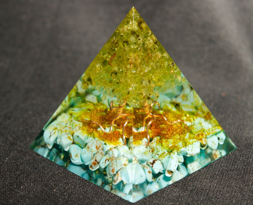 

Orgone Pyramid Chakra - Tree of Life, 501 Original