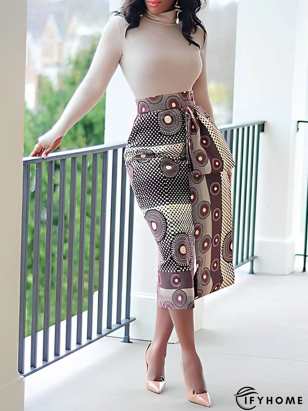 Polka Dots Regular Fit Elegant Skirt | IFYHOME