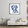 Blue And White Porcelain Dog-11CT Stamped Cross Stitch 40*40cm