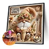 Diamond Painting-DIY Full Round Drill Coffee Drinking Gnome(40*40 CM)