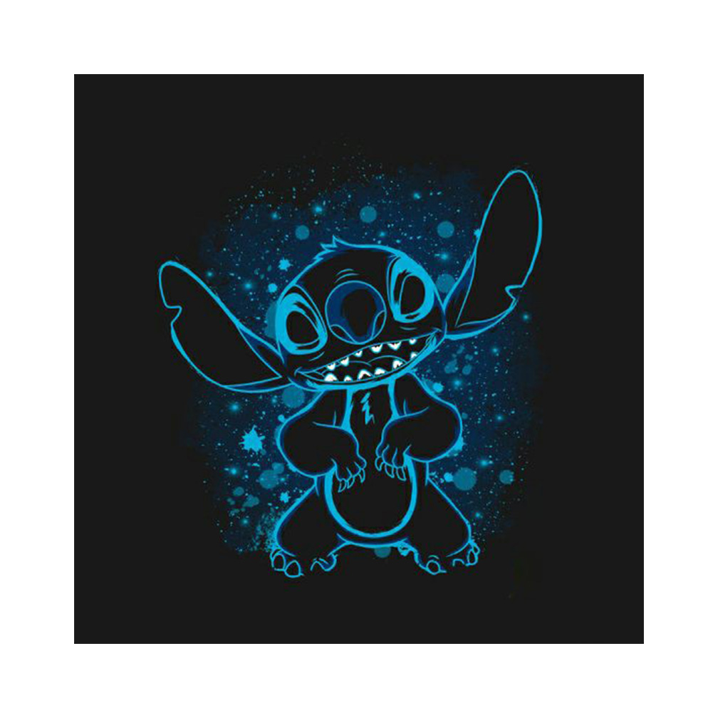 Disney Cartoon Silhouette Stitch 30*30cm(canvas) full round drill diamond painting