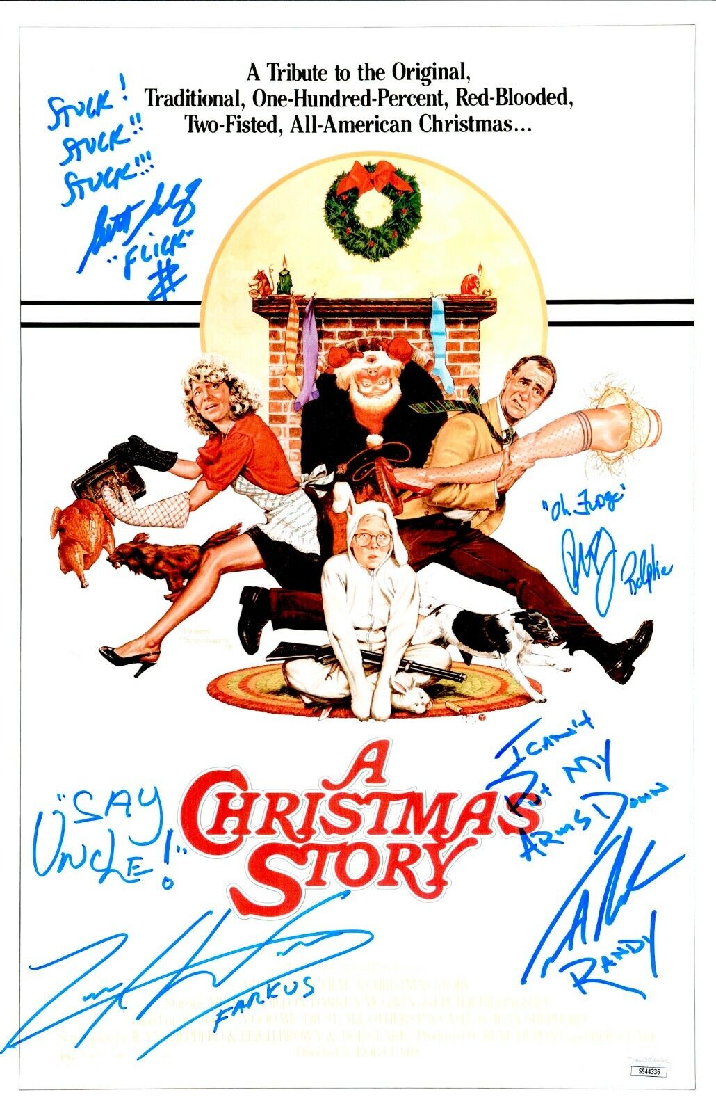 PETER BILLINGSLEY CAST x4 Signed 11x17 A CHRISTMAS STORY Photo Poster painting Autograph JSA COA