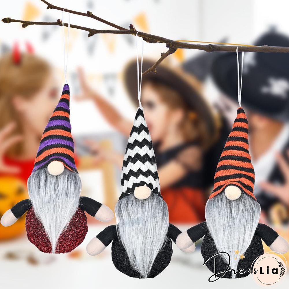 Halloween Gnome Hanging With Lights For Holiday Decoration